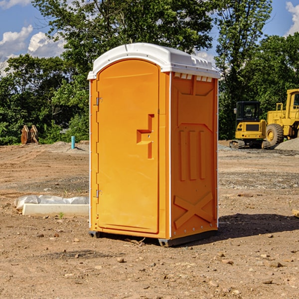 can i customize the exterior of the portable restrooms with my event logo or branding in Fayetteville